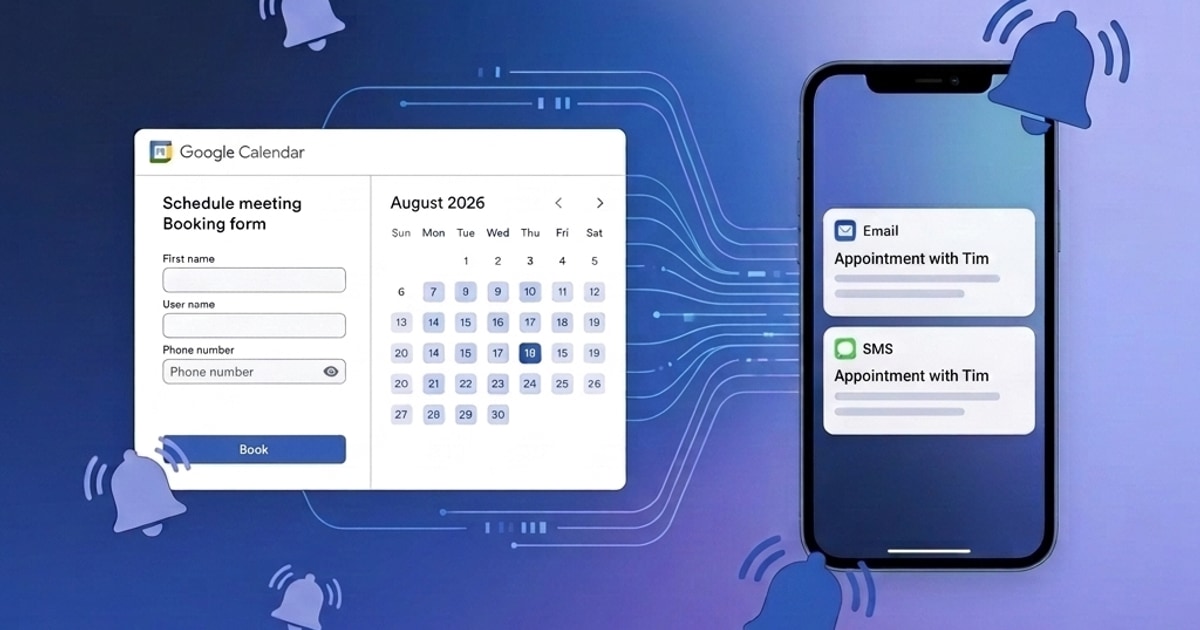 Automate Email & SMS Reminders for Google Calendar Booking Pages