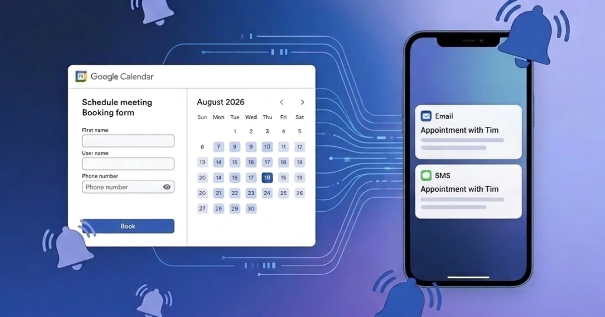 Automate Email & SMS Reminders for Google Calendar Booking Pages