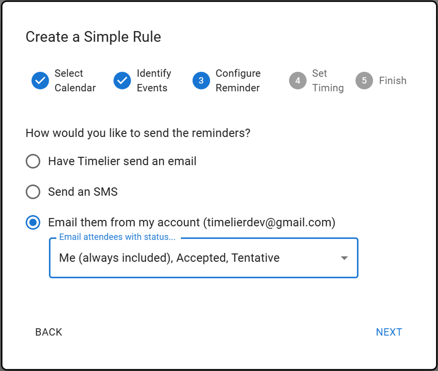 Email attendees from my account