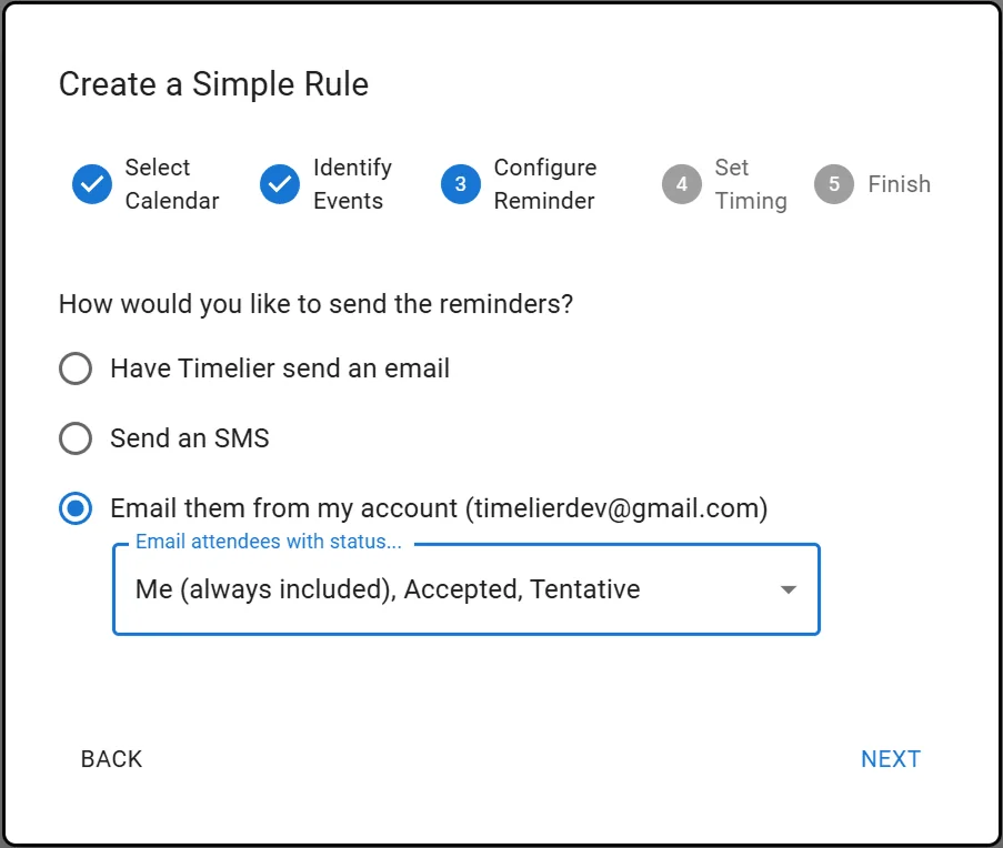 Email attendees from my account
