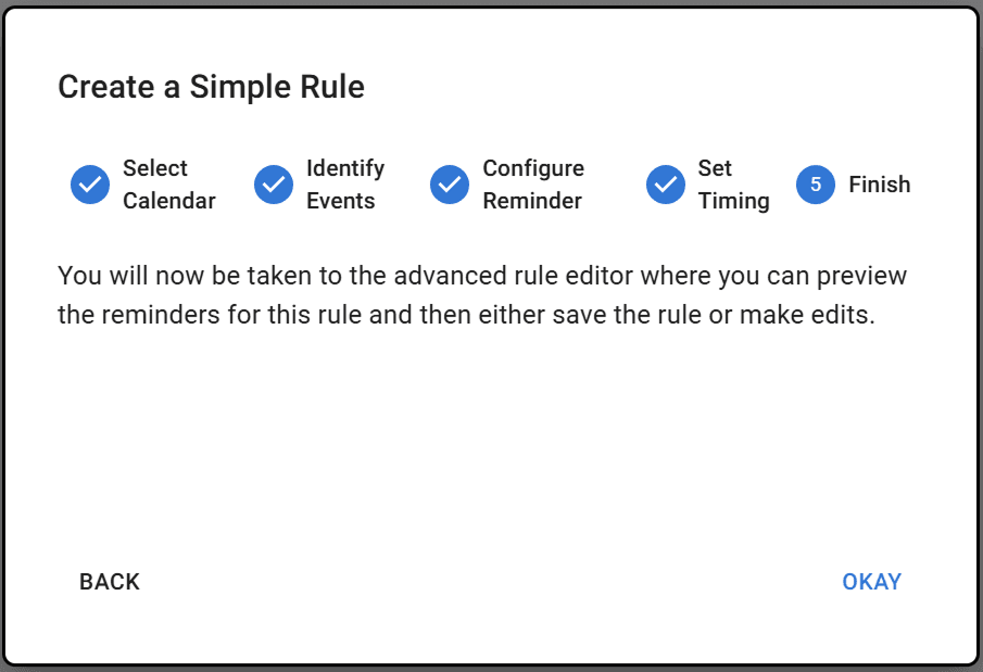 Simple Rule Wizard Step 5: Complete and Generate Rule
