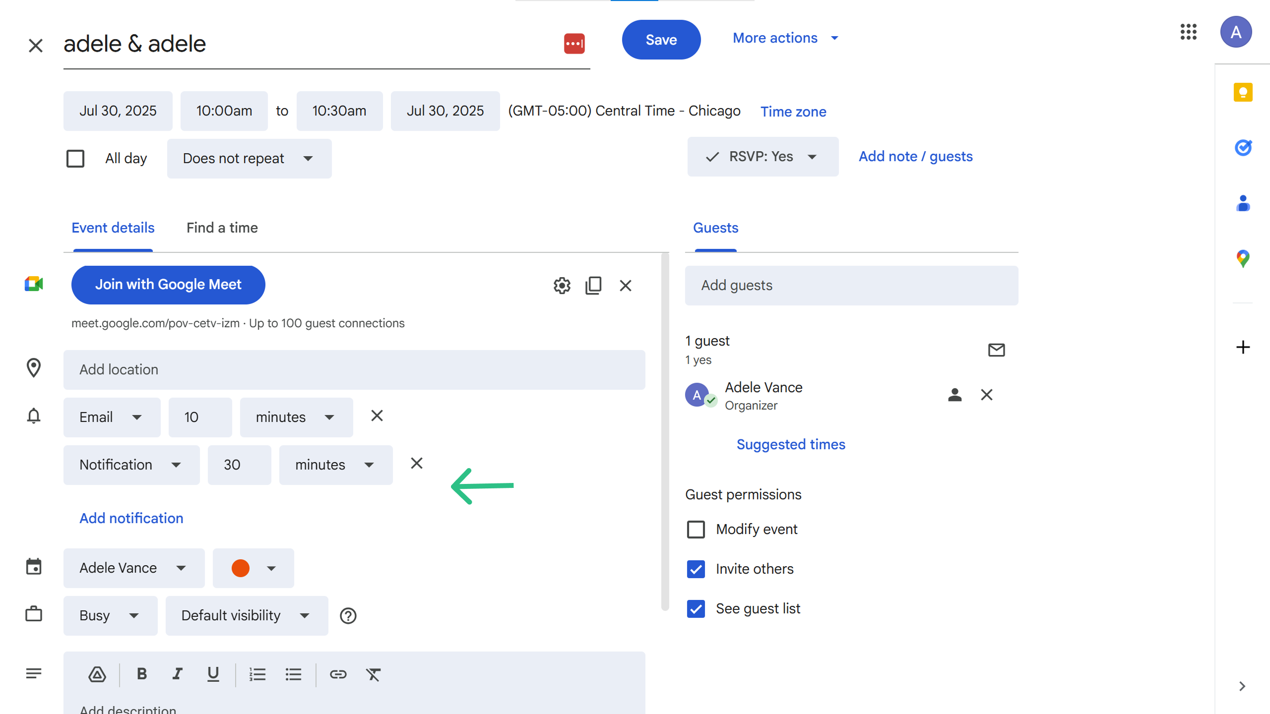 google calendar desktop edit event view