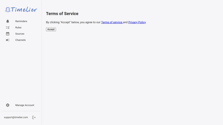 timelier screenshot