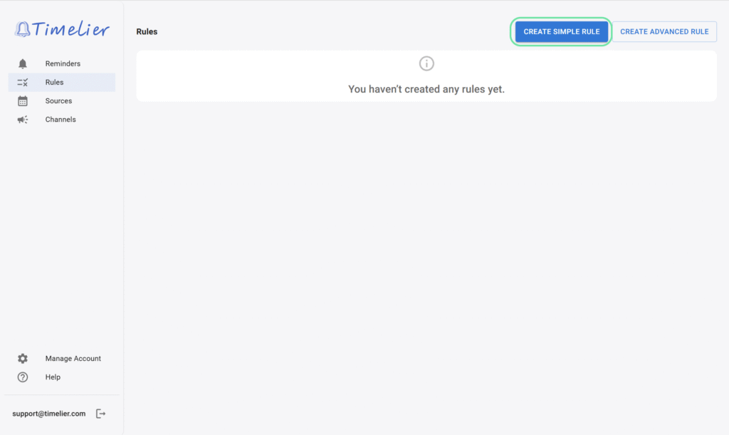 timelier screenshot
